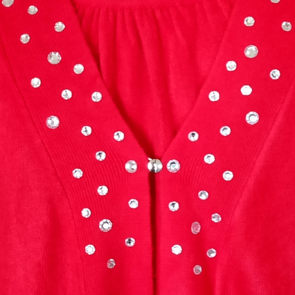 Red Plus Size Sag Harbor Sweater 2X - Picture 15 of 16